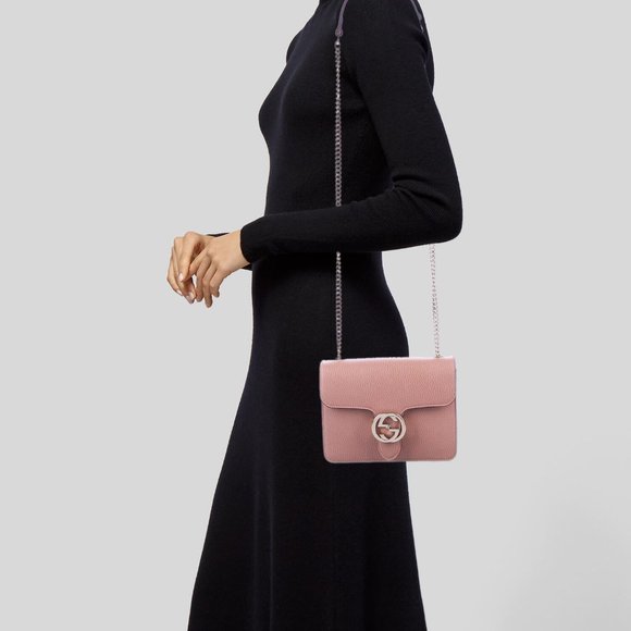 Gucci Small Interlocking GG Shoulder Bag in Pink NEW W DUSTBAG - Picture 8 of 8